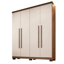 Guarda-roupa Filadélfia 4 Portas 3 Gavetas - Benetil Imbuia Off
