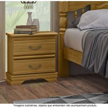 Mesa De Cabeceira Em Madeira  2 Gavetas Mônaco  - Straub Web