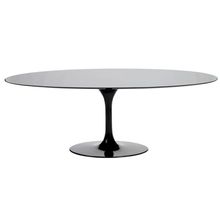 Mesa de Jantar Saarinen Oval 120x80 cm Laqueada Preto
