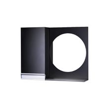 Armário para Banheiro com Espelho Redondo Preto com Puxador