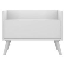 Mesa De Cabeceira 80 Cm C/ Pés Retrô Multimóveis Branca