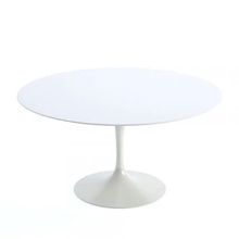 Mesa de Jantar Tulipa Redonda 80cm Laqueada Branco
