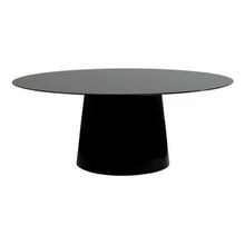 Mesa de Jantar Cone Oval 198x122cm Laqueada Preto
