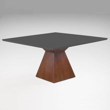 Mesa de Jantar Trapézio 130cm X 130cm Laca Grafite
