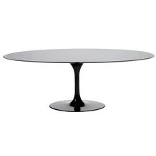 Mesa de Jantar Saarinen Oval 180x100 cm Laqueada Preto