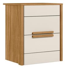 Mesa De Cabeceira Dhara 2 Gavetas 51 Cm Freijo Off White Moval Freijo Off White