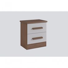 Mesa De Cabeceira 2 Portas New Athos - D Doro Castanho/off White