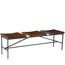 Banco para Varanda Cozinha 3 Lugares Dresden 140cm Grafite Madeira Maciça Rustic Brown Gran Belo