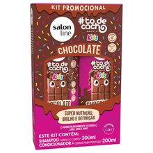 Kit Shampoo Salon Line Kids To De Cacho Chocolate 300ml + Condicionador 200ml
