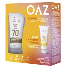 Kit Protetor Solar OAZ Rosto e Corpo FPS 70 200ml + Protetor Solar FPS 30 200ml