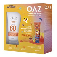 Kit Protetor Solar Oaz Rosto e Corpo FPS60 200ml + Protetor Solar Baby FPS 70 125ml