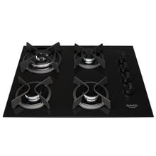 Cooktop 4B Preto Com Mesa De Vidro Tripla Chama Dako Bivolt