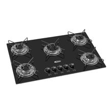 Cooktop 5 Bocas A Gás Clarice Mega Chama Preto – Bivolt