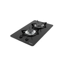 Cooktop À Gás 2 Bocas Ndl Vidro Flange Inox Preto Bivolt