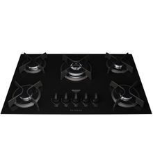 Cooktop 5B Preto Com Mesa De Vidro Tripla Chama Dako Bivolt