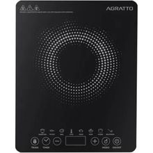 Cooktop Indução 1200W Vitrocerâmico 1 Boca Preto ACKI01-01 Agratto 110V