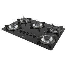 Cooktop Safe Ferro Fundido 5 Bocas A Gás Nardelli Preto Bivolt