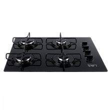 Cooktop Vidro A Gás 4 Bocas 60x46 Bivolt Preto Tron Bivolt