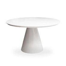 Mesa de Jantar Cone 110cm Laqueada Branco