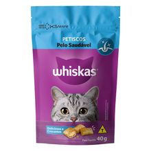 Petisco para Gatos Whiskas Pelo Saudável Pouch 40g