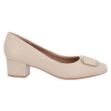 Scarpin Usaflex Salto Bloco Enfeite Feminino