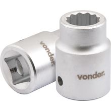 "Soquete estriado enc 3/4"" 32mm curto vanád. Vonder"