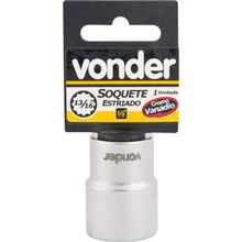 "Soquete estriado enc 1/2"" 17mm curto vanád. Vonder"