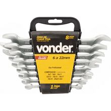 Jogo Chave Fixa 6-17mm Cromo Fosco 6 pçs Supor Vonder