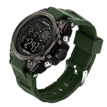 Relógio 6255 Led De Fundo Iluminado, Alarme Cronógrafo Temporizador Verde