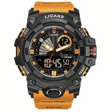 Relógio Licarr Top Luxury - Cronômetro à Prova D'água, Quartzo 9532 Laranja