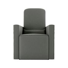 Poltrona De Amamentação Com Balaço E Puff Premium Annecy Matrix Suede Cinza