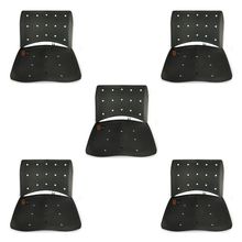KIT 5 Assento/Encosto em Plastico Preto Ergoplax Iso Polipropileno
