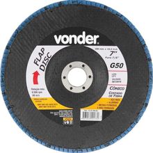 Flap Disc 7 G50 Costado Fibra Cônico Inox Vonder