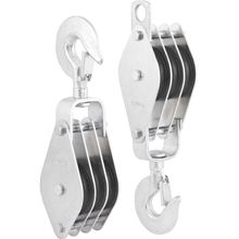 Moitão Cadernal 1200kg 3 Roldanas 80x16mm Com 2 Peças Vonder