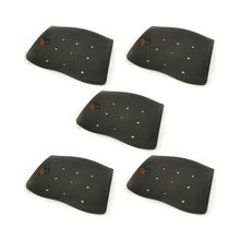 KIT 5 Assento em Plastico Preto Ergoplax Iso Polipropileno Fixo