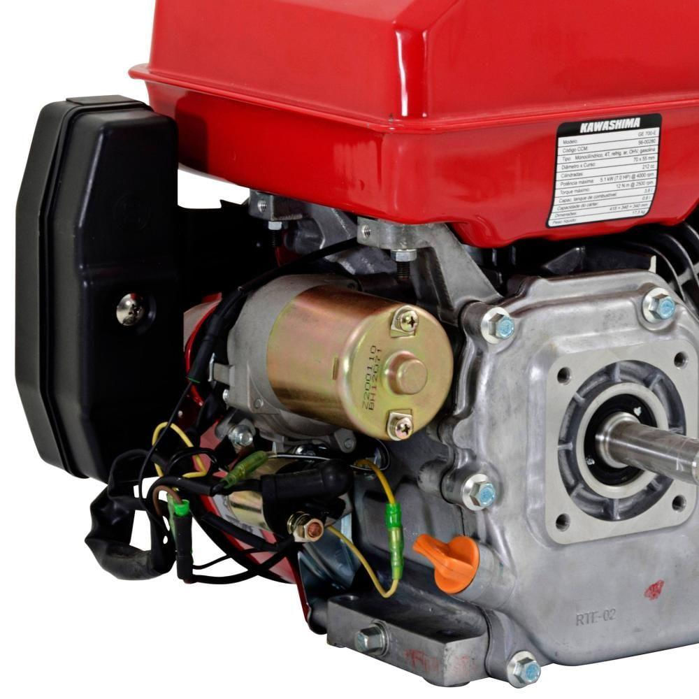 Motor Estacionário Kawashima Ge700e À Gasolina 4 Tempos 212cc 7hp Sem Embreagem Para Geradores De Energia