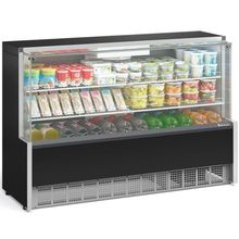 Vitrine Refrigerada Ar Forçado Aurora Gpfa175r Gelopar Aurora Refrigerada 1,73mt Preto 110v