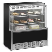 Vitrine Refrigerada Confeitaria Dupla Função Aurora Gpea110r Gelopar 1,06mt Preto 110v