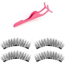 Cílios Postiços, 3D Magnético Natural Grosso Enxertia Cílios Com Pinça Dramático Grosso Longo Macio