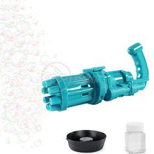 Máquina Elétrica Brinquedo Tiktok Lança Bolhas Sabão Mágica Criança Infantil - Azul