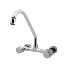 Torneira Cozinha Misturador Parede Cromado Metal Luxo