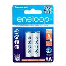 Pilha Recarregável 1,2v Aa 2000mah Eneloop (c/2 Pilhas) Panasonic - Car / 2 [f002]