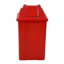 3 Cesto Quadrado Com Tampa Vai E Vem 60 Litros Vermelho