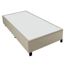 Base Cama Box Solteiro 88x188x38cm Bege Suede Veludo Prince