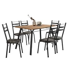 Conjunto De Mesa Sala De Jantar Com 6 Cadeiras Tubular