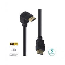 Cabo Hdmi 2.0 4k Ultra Hd 3d Conexão Ethernet Com 01 Conector 90º 5 Metros - H2090-5