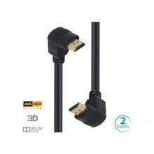 Cabo Hdmi 2.0 4k Ultra Hd 3d Conexão Ethernet Conectores 90° 2 Metros - H20b90-2
