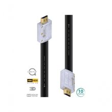 Cabo Hdmi 2.0 4k Ultra Hd 3d Conexão Ethernet Flat Com Conector Desmontável 10 Metros - H20fl-10