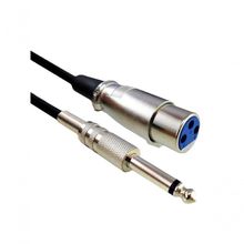 Cabo De Microfone 5 Metros Niquel P10 Mn+cannon Femea