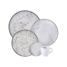 Aparelho De Jantar Tramontina Floralis Em Porcelana Decorada 20 Peças